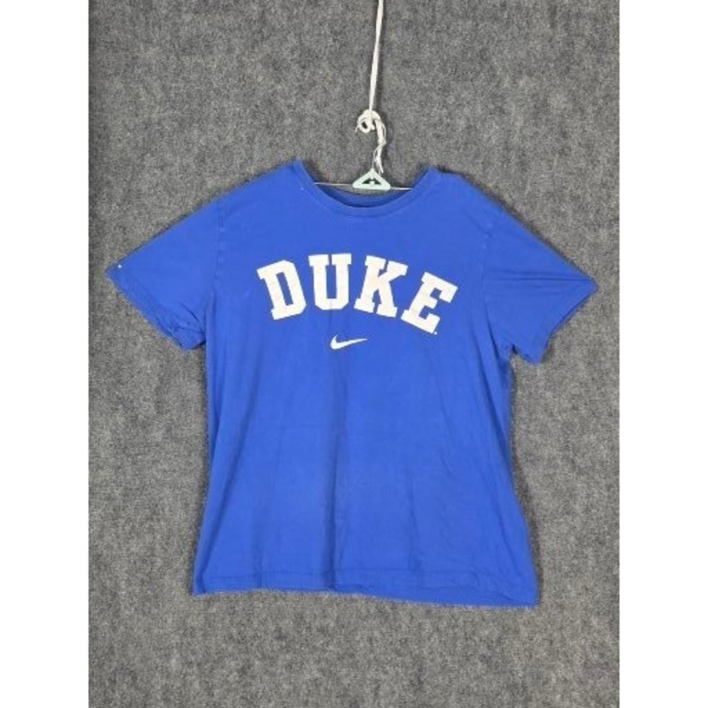 Nike Duke Blue Devils Mens Large Blue Short Sleeve Graphic TShirt Casual College
